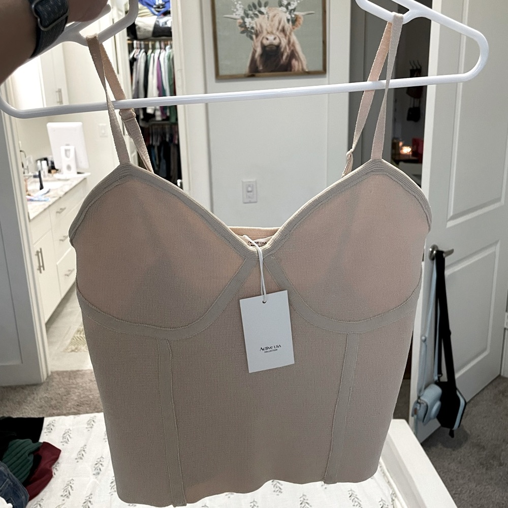 Womens Active USA Bodycon Corset Top. Size L.